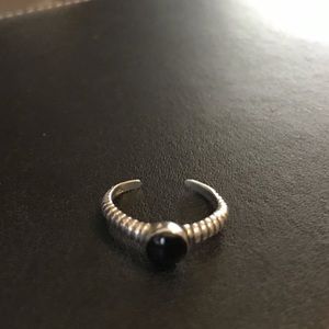 Silpada - Onyx and Sterling Silver Toe Ring